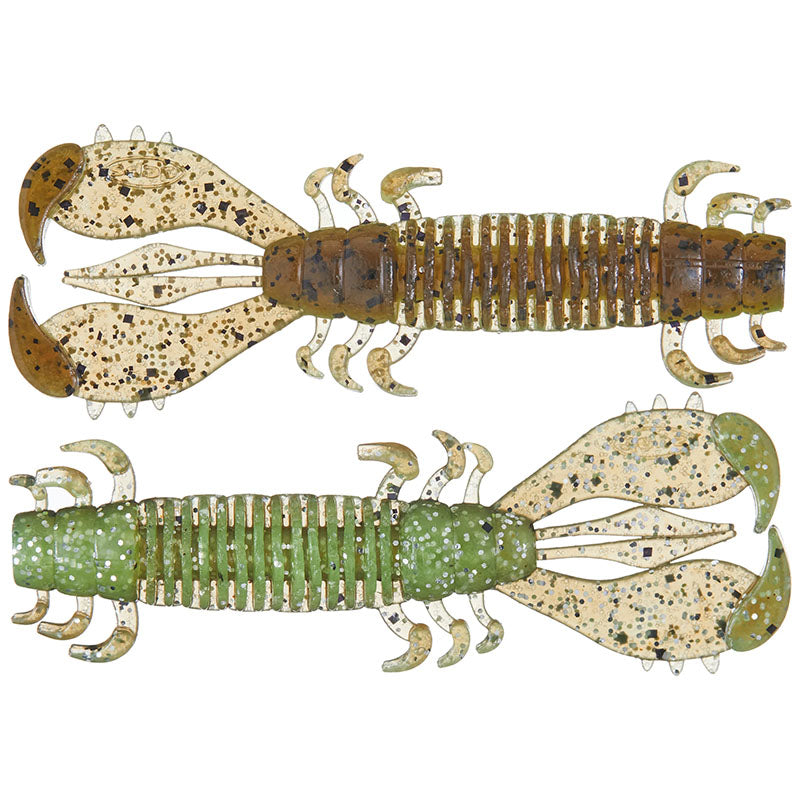 Deps 2.6" MS Craw 8pk Fishing Creature Baits - #18 Blue Melon-#28 Scuppernong-#45 Cherry Blossom-#51 Green Pumpkin Orange-#52 Green Pumpkin Chart-#71 Green Pumpkin Blue Flake-#144 Pumpkin Cheesecake - Carolina Fishing Tackle LLC