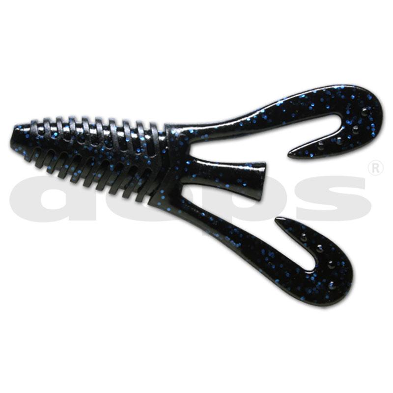 Deps 3.5” Barbute (6pk) Creature Bait - #07 Black/Blue Flake - Carolina Fishing Tackle LLC
