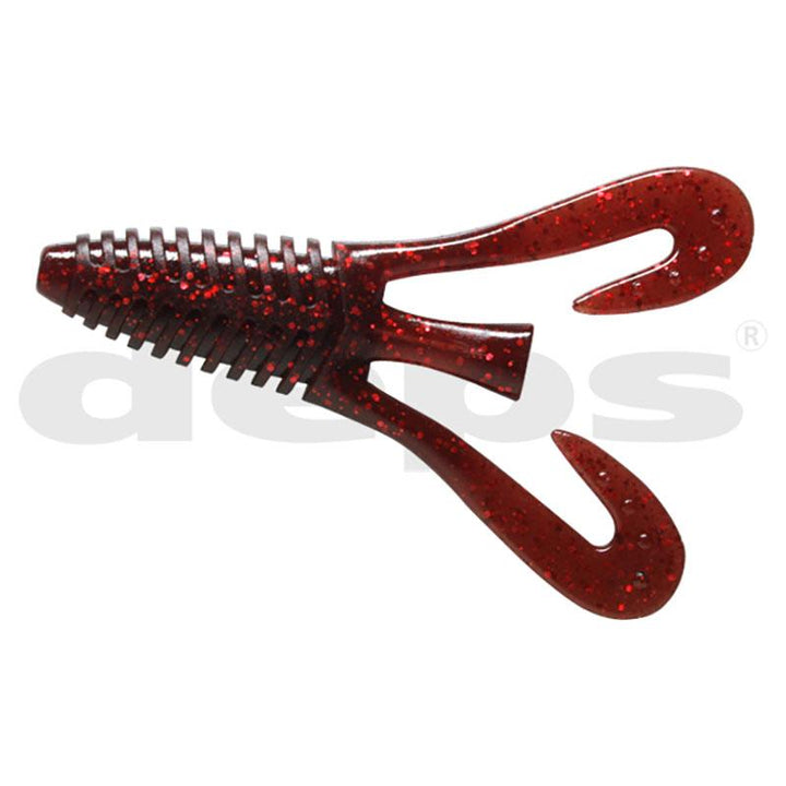 Deps 3.5” Barbute (6pk) Creature Bait - #07 Black/Blue Flake - Carolina Fishing Tackle LLC