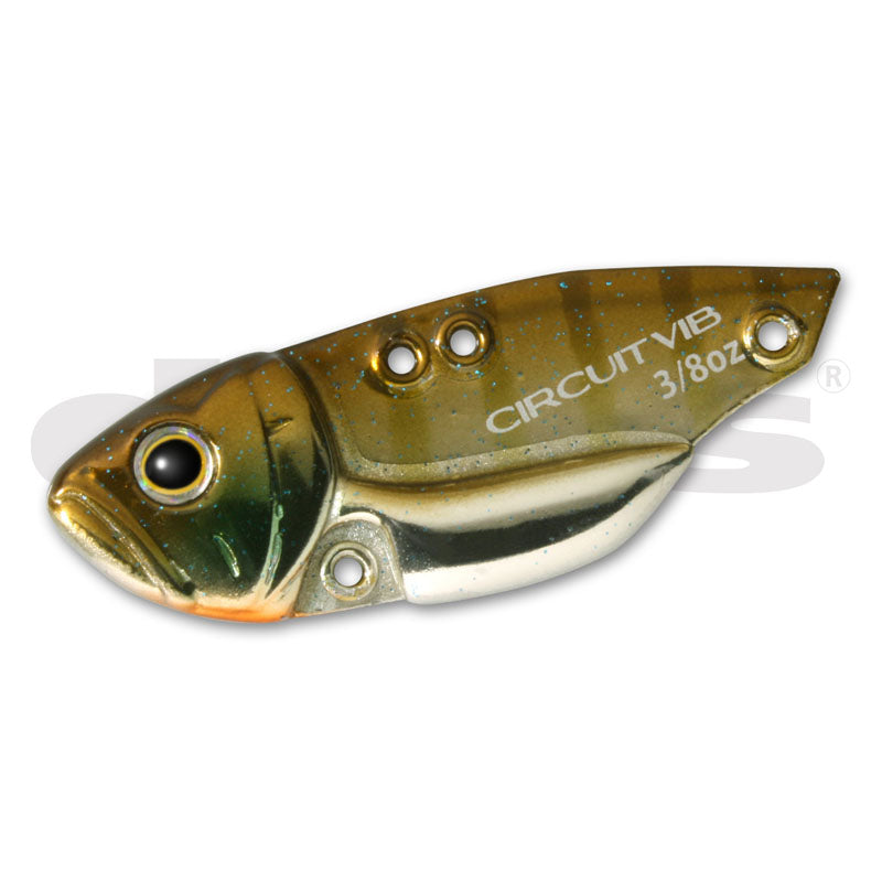 Deps 3/8oz CIRCUIT VIB Blade Baits - #03 Mustard Gill-#04 Metal Keta Bass-#06 Wakasagi-#07 Black Gold-#08 Clown-#09 Young Gill-#14 Blue Black Claw - Carolina Fishing Tackle LLC