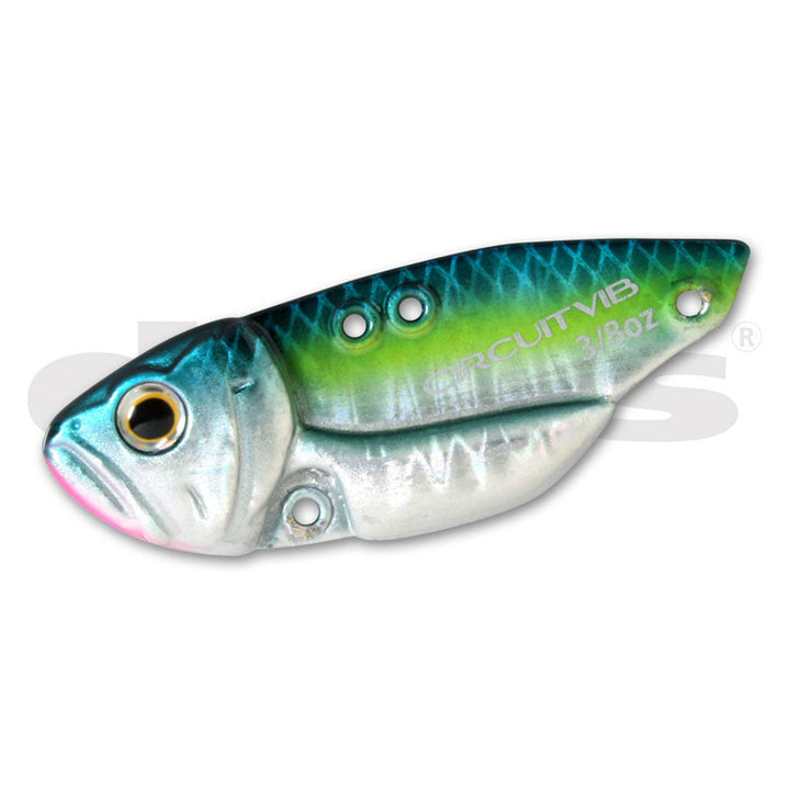 Deps 3/8oz CIRCUIT VIB Blade Baits - #03 Mustard Gill-#04 Metal Keta Bass-#06 Wakasagi-#07 Black Gold-#08 Clown-#09 Young Gill-#14 Blue Black Claw - Carolina Fishing Tackle LLC