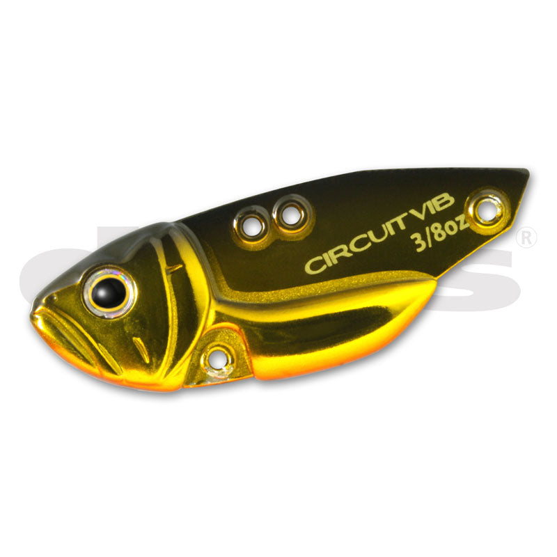 Deps 3/8oz CIRCUIT VIB Blade Baits - #03 Mustard Gill-#04 Metal Keta Bass-#06 Wakasagi-#07 Black Gold-#08 Clown-#09 Young Gill-#14 Blue Black Claw - Carolina Fishing Tackle LLC