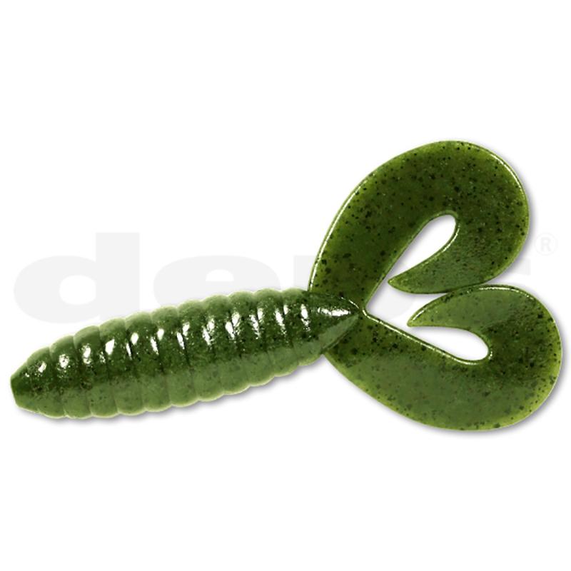 Deps 4.5" DEATHADDER Twin-Tail Grub 6pk - #02 Watermelon Seed-#28 Scuppernong-#40 Baby Bass-#58 Clear Rose Pepper-#64 Blue Gill-#88 Black/Red Flake - Carolina Fishing Tackle LLC