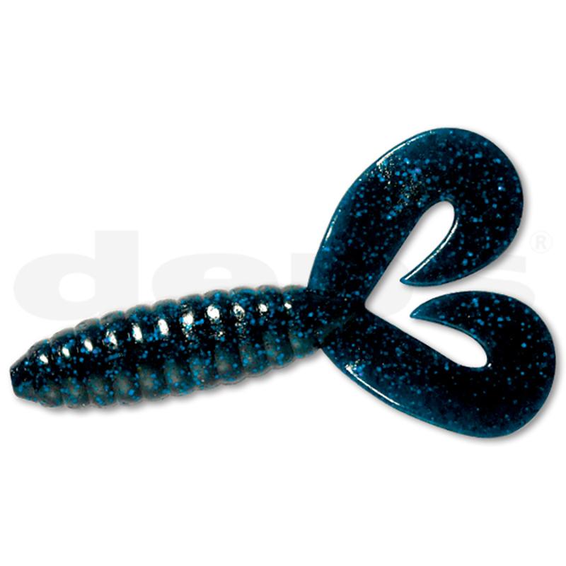 Deps 4.5" DEATHADDER Twin-Tail Grub 6pk - #02 Watermelon Seed-#28 Scuppernong-#40 Baby Bass-#58 Clear Rose Pepper-#64 Blue Gill-#88 Black/Red Flake - Carolina Fishing Tackle LLC