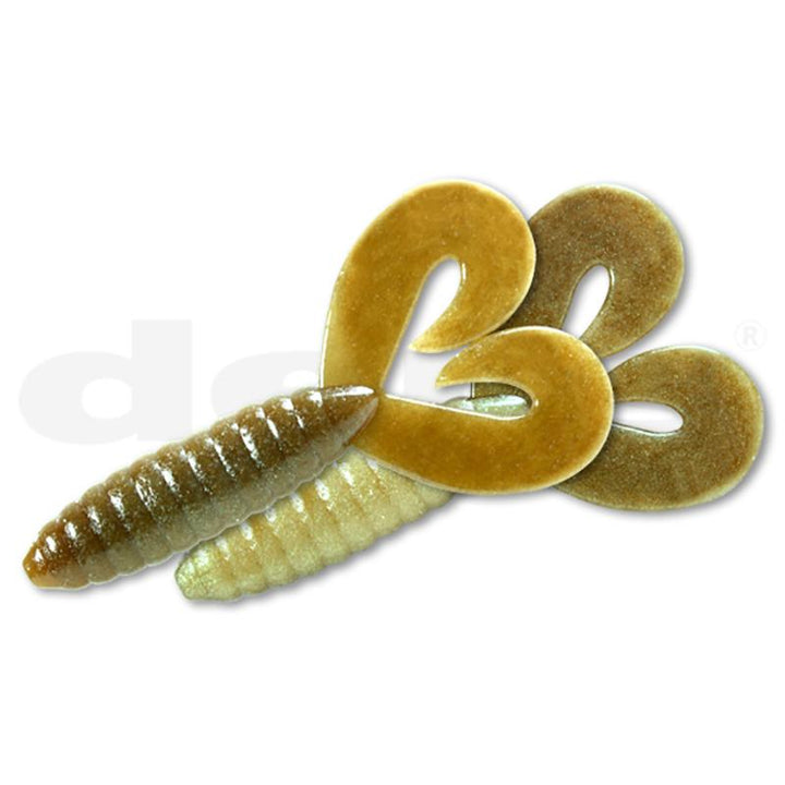 Deps 4.5" DEATHADDER Twin-Tail Grub 6pk - #02 Watermelon Seed-#28 Scuppernong-#40 Baby Bass-#58 Clear Rose Pepper-#64 Blue Gill-#88 Black/Red Flake - Carolina Fishing Tackle LLC