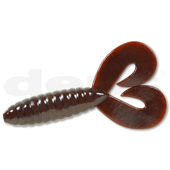 Deps 4.5" DEATHADDER Twin-Tail Grub 6pk - #02 Watermelon Seed-#28 Scuppernong-#40 Baby Bass-#58 Clear Rose Pepper-#64 Blue Gill-#88 Black/Red Flake - Carolina Fishing Tackle LLC