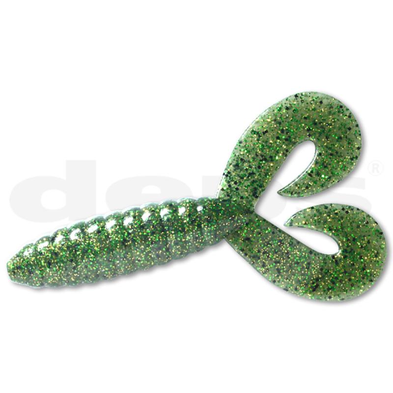 Deps 4.5" DEATHADDER Twin-Tail Grub 6pk - #02 Watermelon Seed-#28 Scuppernong-#40 Baby Bass-#58 Clear Rose Pepper-#64 Blue Gill-#88 Black/Red Flake - Carolina Fishing Tackle LLC