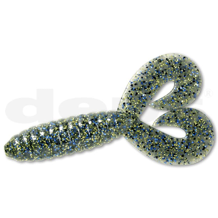 Deps 4.5" DEATHADDER Twin-Tail Grub 6pk - #02 Watermelon Seed-#28 Scuppernong-#40 Baby Bass-#58 Clear Rose Pepper-#64 Blue Gill-#88 Black/Red Flake - Carolina Fishing Tackle LLC
