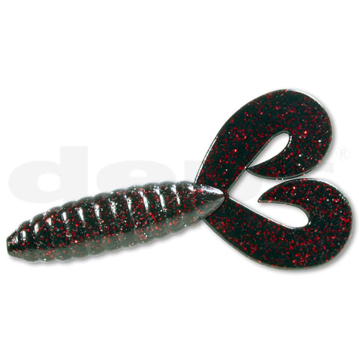 Deps 4.5" DEATHADDER Twin-Tail Grub 6pk - #02 Watermelon Seed-#28 Scuppernong-#40 Baby Bass-#58 Clear Rose Pepper-#64 Blue Gill-#88 Black/Red Flake - Carolina Fishing Tackle LLC
