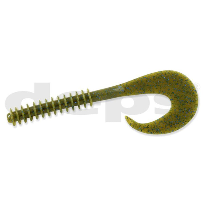 Deps 5.5” Stirrer Tail Worm 6pk - #02 Watermelon Seed-#18 Blue Melon-#28 Scuppernong-#64 Bluegill-#114 Champaign Pepper/Blue Flake-#135 Scuppernong/Blue Flake - Carolina Fishing Tackle LLC