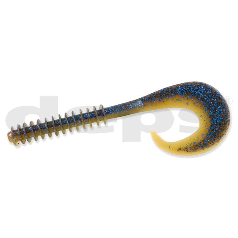 Deps 5.5” Stirrer Tail Worm 6pk - #02 Watermelon Seed-#18 Blue Melon-#28 Scuppernong-#64 Bluegill-#114 Champaign Pepper/Blue Flake-#135 Scuppernong/Blue Flake - Carolina Fishing Tackle LLC