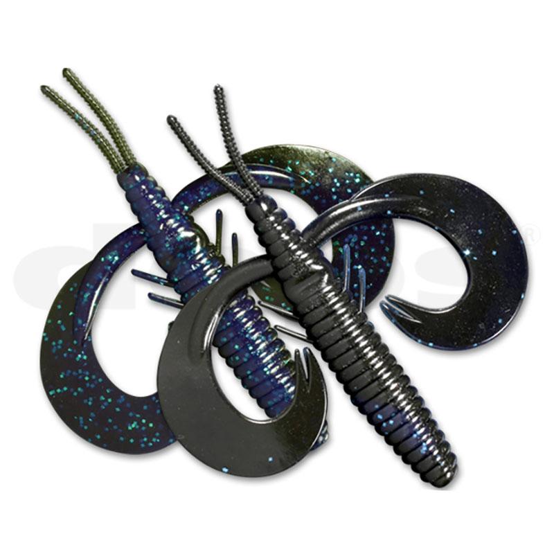 Deps 5” BM-HOG (4pk) Creature Bait - #11 Watermelon/Blue Flake-#28 Scuppernong-#41 Clacky-#47 Florida Blue - Carolina Fishing Tackle LLC