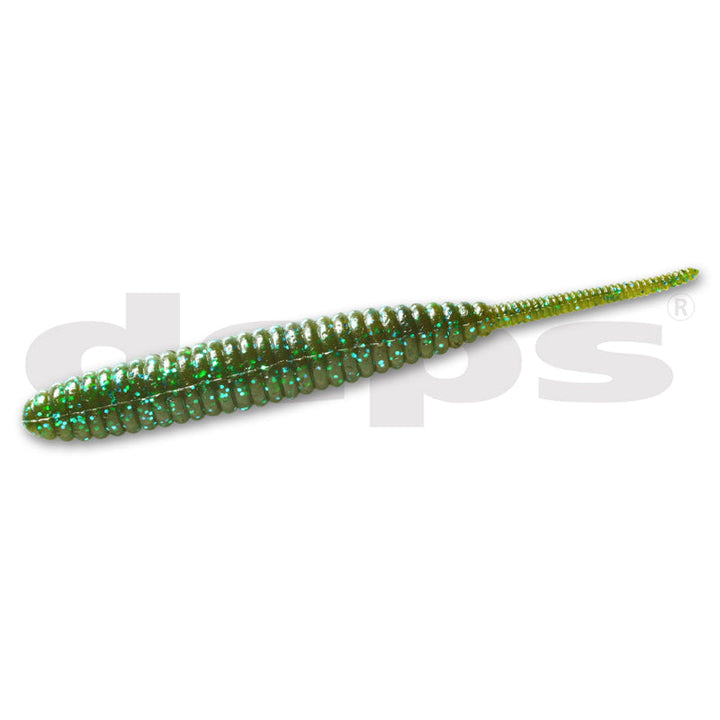 Deps 5” DEATHADDER Worm 8pk - #11 Watermelon / Blue Flake-#13 Cinnamon / Green Flake-#14 Root Beer/Green Flakes-#15 Clear Pepper / Red Flake-#19 Dead Shad-#23 Blue Glitter / Red Glitter-#24 Smoke Pepper / Blue & Gold Flake-#09 Pearl White/Silver Flake-#10 Natural Pro Blue-#12 Green Pumpkin - Carolina Fishing Tackle LLC