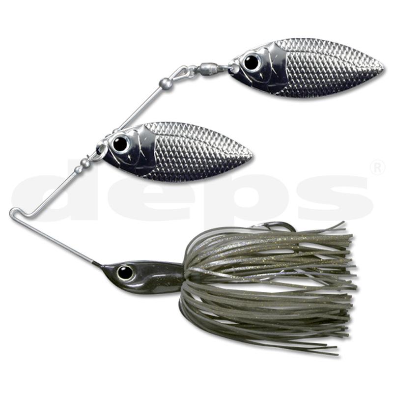 Deps B Custom 1/2 oz Spinnerbait (DW) - #03 Blue Smoke-#06 Black Gold-#14 Albino - Carolina Fishing Tackle LLC