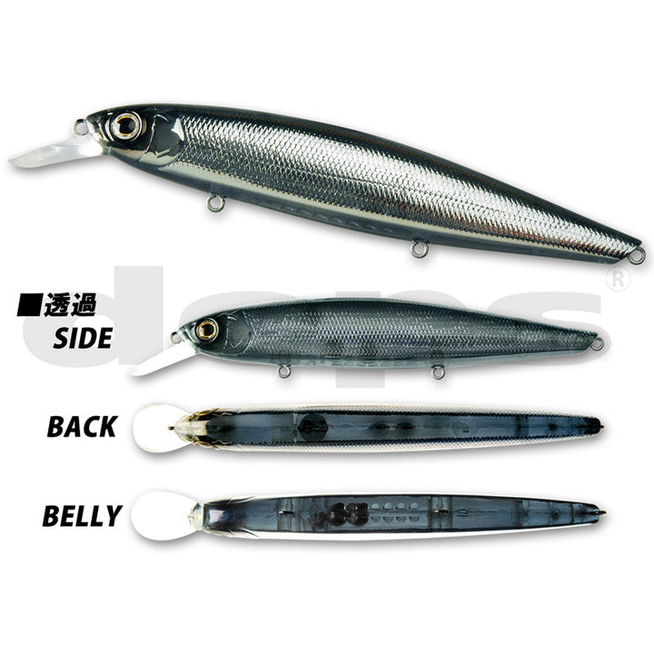 Deps Balisong Minnow 100SP Jerkbait - #09 Half Mirror Wakasagi-#17 Horizon Shad-#18 Deadly Keta Basu-#22 GM Crokin-#29 Skeleton Dazzler - Carolina Fishing Tackle LLC
