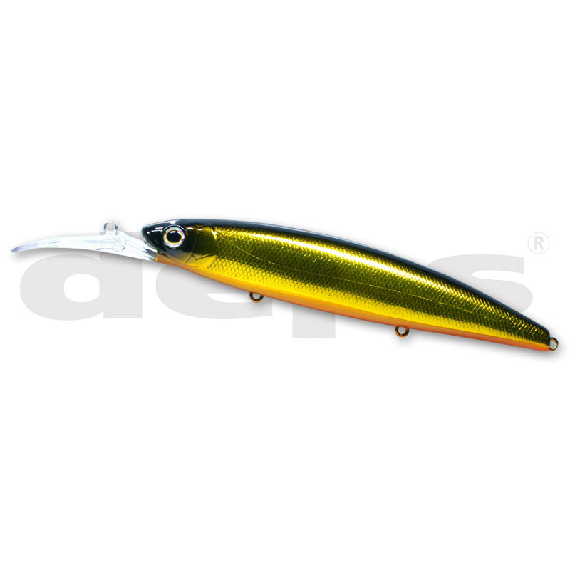 Deps Balisong Minnow Longbill 130 (SF) Jerkbait - #09 Half Mirror Wakasagi-#18 Deadly Keta Hasu-#22 GM Black Gold-#23 Grass Belly Shiner-#24 Blue Moon Galaxy-#28 Clown-#29 Silver Shad-#30 Gamet - Carolina Fishing Tackle LLC