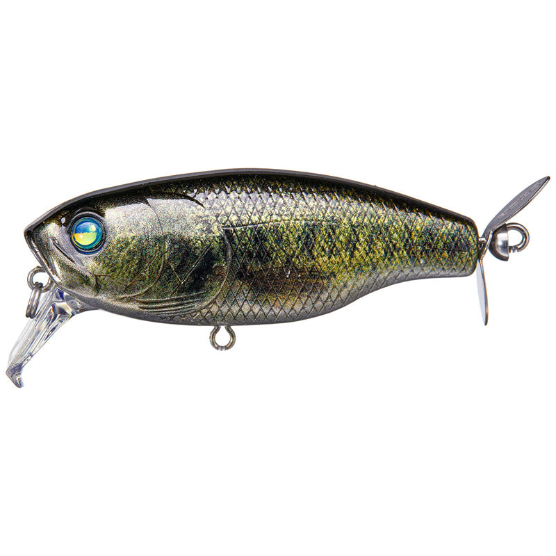 Deps Buzzjet Jr. Wake Bait - #15 Green Back-#13 Black Gold-#17 Real Bass-#06 Angle Flame-#11 Red Scale-#27 Visible Black-#04 Aurora Gold-#19 RF Bluegill-#79 Boned Shad - Carolina Fishing Tackle LLC