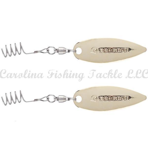 Ecogear Blade Spin (Willow) 2pk - Silver-Gold - Carolina Fishing Tackle LLC