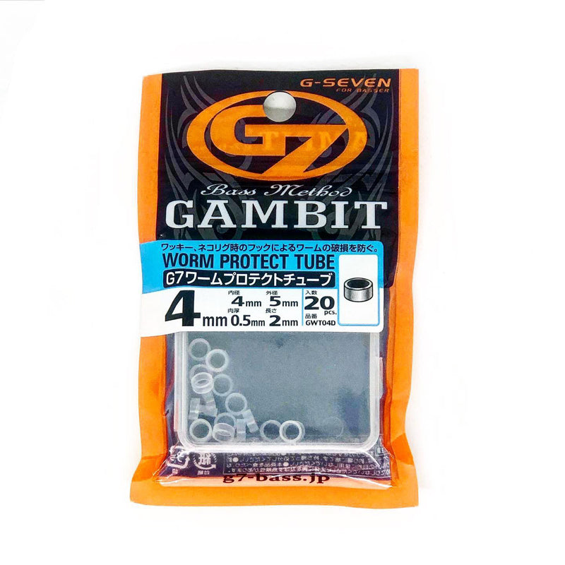 G-SEVEN Worm Protect Tube Clear Small - 4mm-2mm-20pk-5mm-2mm-20pk-6mm-2mm-20pk - Carolina Fishing Tackle LLC