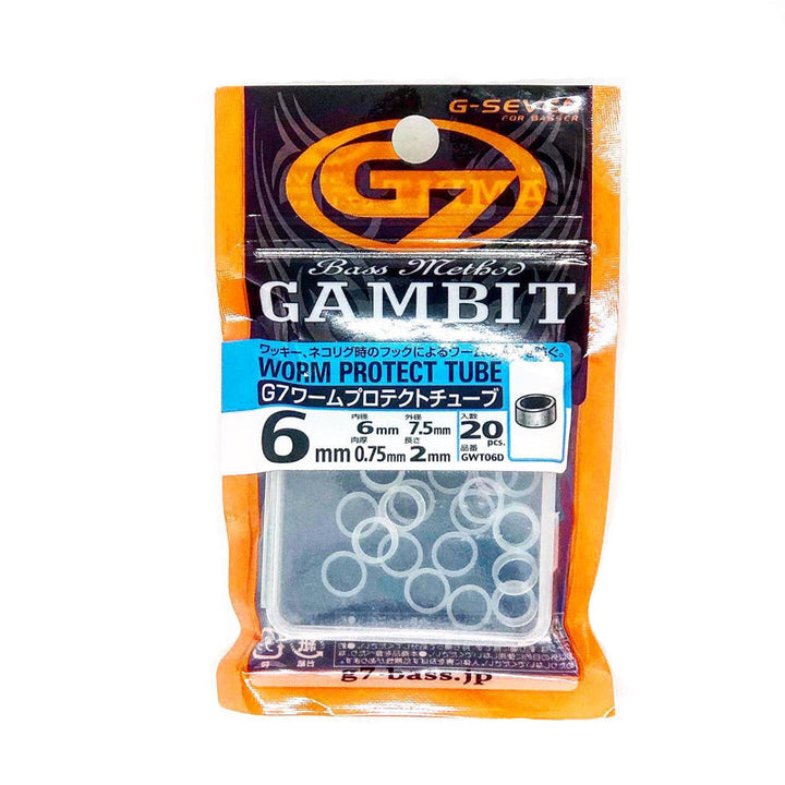 G-SEVEN Worm Protect Tube Clear Small - 4mm-2mm-20pk-5mm-2mm-20pk-6mm-2mm-20pk - Carolina Fishing Tackle LLC