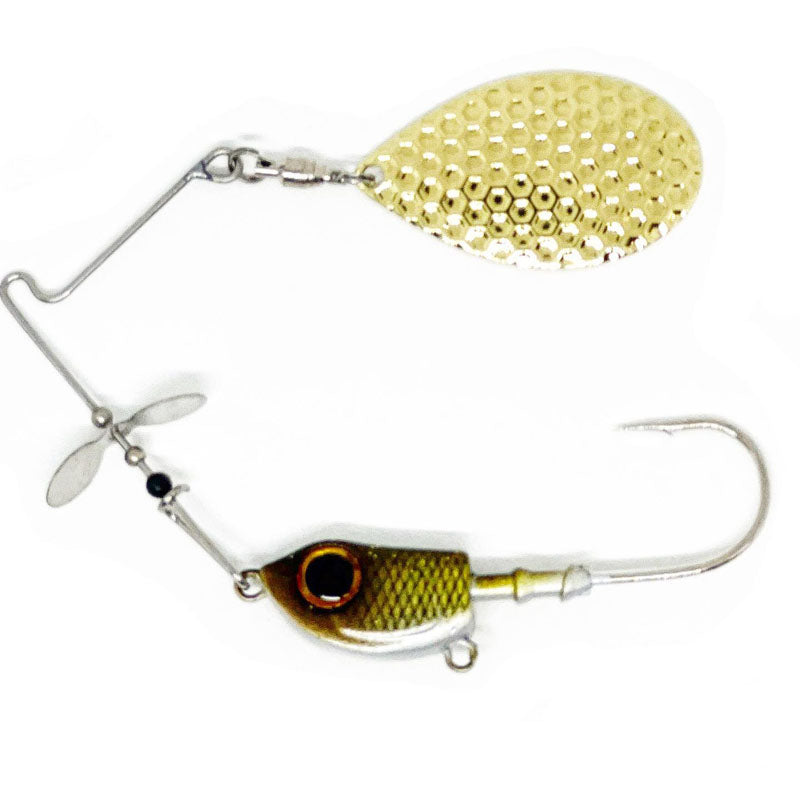 GETNET W-Flash Spin Gold Indiana Blade - 3/8 oz-1/2 oz - Carolina Fishing Tackle LLC