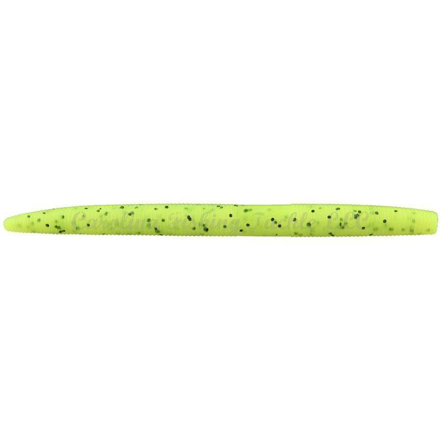 Gary Yamamoto 5” Senko Worm (10pk) - #156 Chartreuse W/Black Flakes-#327 Chart/Black/GREN/Copper FLK - Carolina Fishing Tackle LLC