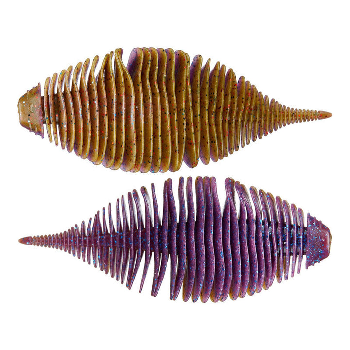 Geecrack 2.8” Bellows Gill 6pk - AJ's Spicy Avocado-#006 Watermelon-#220 Green Pumpkin/Chart-#296 Bug Bomb-#348 Sunburned WM Gill - Carolina Fishing Tackle LLC