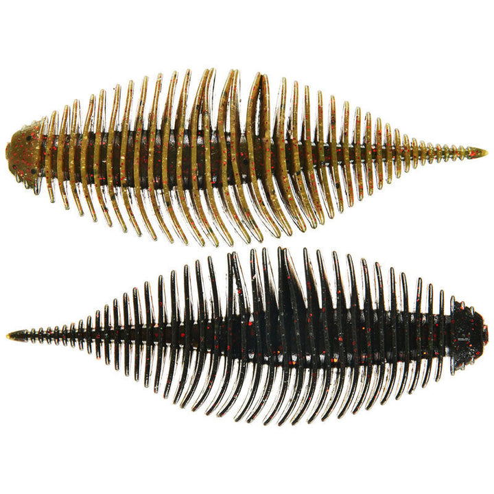 Geecrack 3.8” Bellows Gill 5pk Soft Baits - HoneyDew-