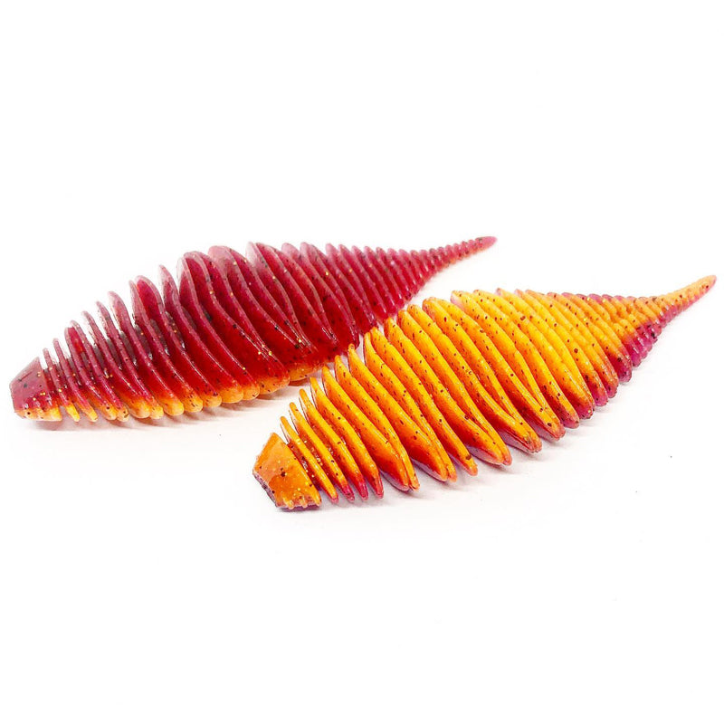 Geecrack 3.8” Bellows Gill 5pk Soft Baits - HoneyDew-