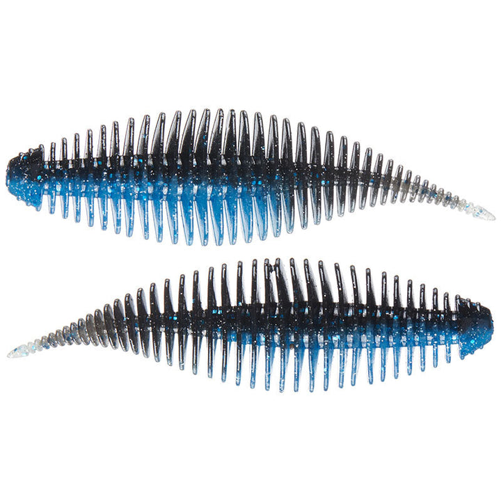 Geecrack 3.8" Bellows Shad 5pk Soft Baits - Dark Matter V-