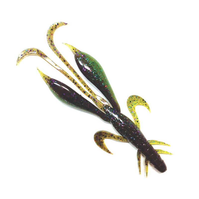 Geecrack 6" Bunny Hog - #013 Scuppernong-#034 Scuppernong Blue Flake-#042 Sporn-Zari-#054 Sprayed Grass-#203 Ghost Gill-#210 Cinnamon Blue Flake-#212 Cinnamon Shrimp-#213 Ebi Miso-#216 Amezari-#220 Green Pumpkin Chart - Carolina Fishing Tackle LLC