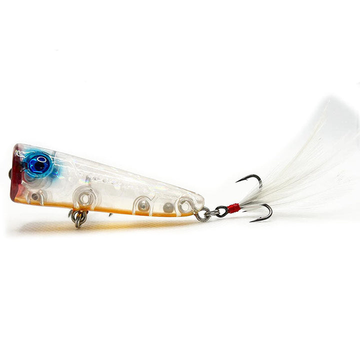 Geecrack 68 Strabbo Popper - #003 Hologram Shad-#006 Hot Tiger Frog (Bone)-#008 Mirror Ball - Carolina Fishing Tackle LLC