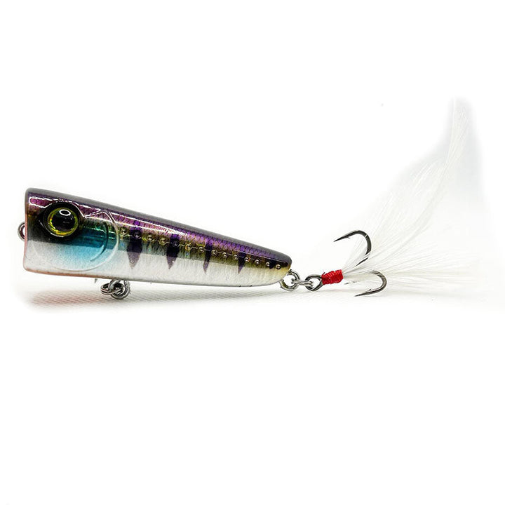 Geecrack 68 Strabbo Popper - #003 Hologram Shad-#006 Hot Tiger Frog (Bone)-#008 Mirror Ball - Carolina Fishing Tackle LLC