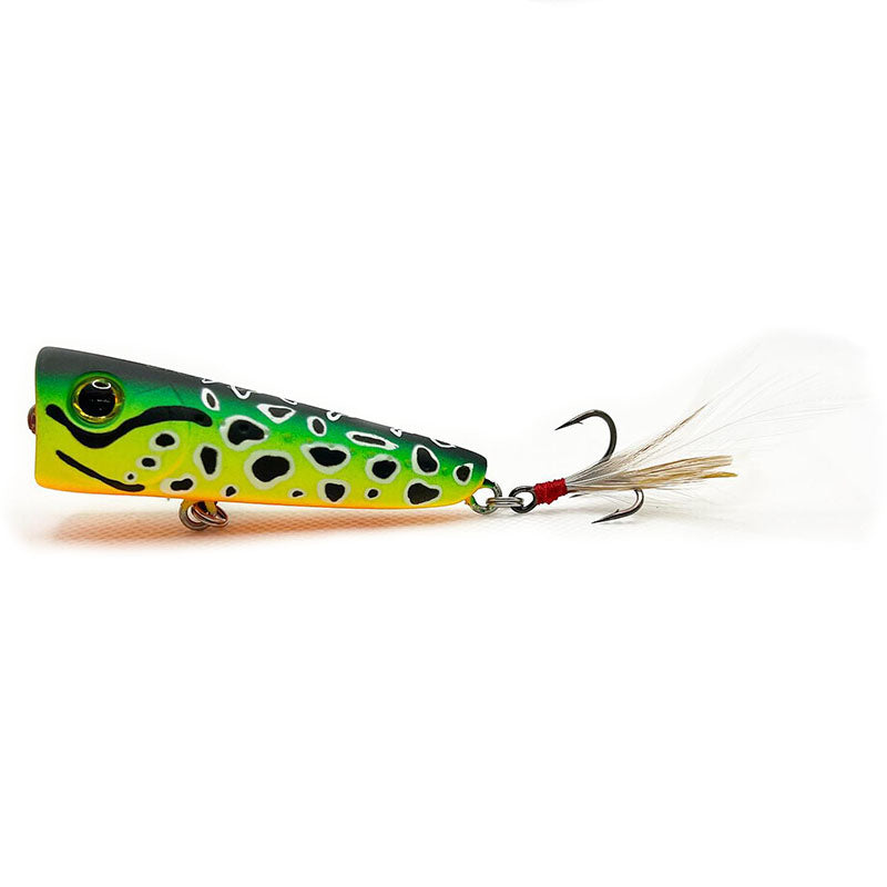 Geecrack 68 Strabbo Popper - #003 Hologram Shad-#006 Hot Tiger Frog (Bone)-#008 Mirror Ball - Carolina Fishing Tackle LLC