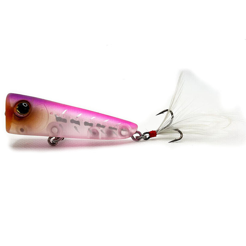 Geecrack 68 Strabbo Popper - #003 Hologram Shad-#006 Hot Tiger Frog (Bone)-#008 Mirror Ball - Carolina Fishing Tackle LLC