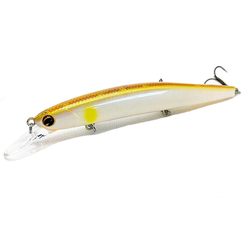 Ima Lures Flit 120 Select Jerkbaits - #FT120-107 Olive Herring-#FT120-100 Silver Flash-#FT120-101 Gold Flash-#FT120-102 Clown-#FT120-104 Chartreuse Shad-#FT120-105 American Shad-#FT120-152 Phantom Craw-#FT120-199 Clear - Carolina Fishing Tackle LLC