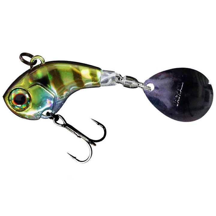 Jackall Deracoup Tail Spinner - HL Black &amp; Gold / 1 oz-HL Lime Gold / 1 oz-HL Red Tiger / 3/4 oz-HL Red Tiger / 1 oz - Carolina Fishing Tackle LLC