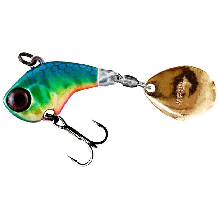 Jackall Deracoup Tail Spinner - HL Black &amp; Gold / 1 oz-HL Lime Gold / 1 oz-HL Red Tiger / 3/4 oz-HL Red Tiger / 1 oz - Carolina Fishing Tackle LLC