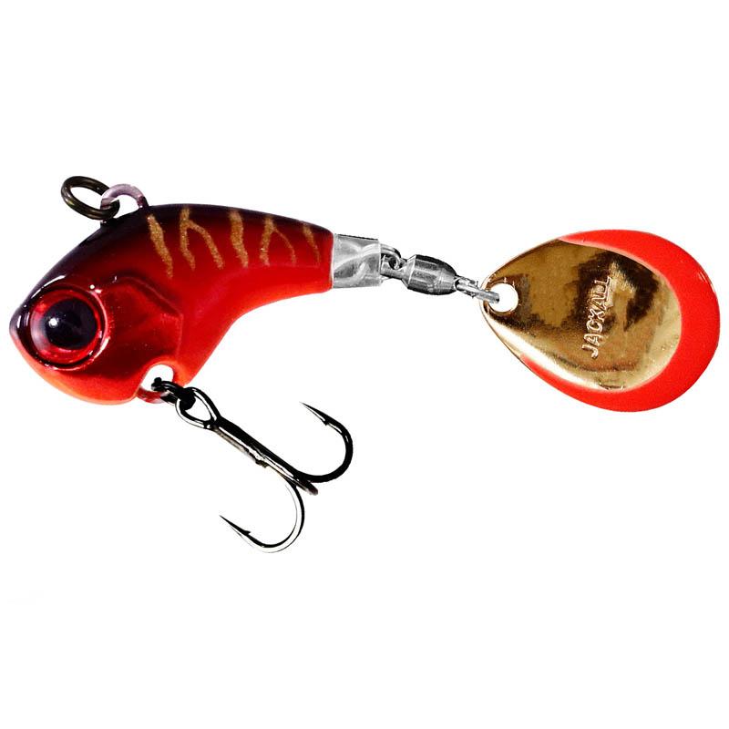 Jackall Deracoup Tail Spinner - HL Black &amp; Gold / 1 oz-HL Lime Gold / 1 oz-HL Red Tiger / 3/4 oz-HL Red Tiger / 1 oz - Carolina Fishing Tackle LLC