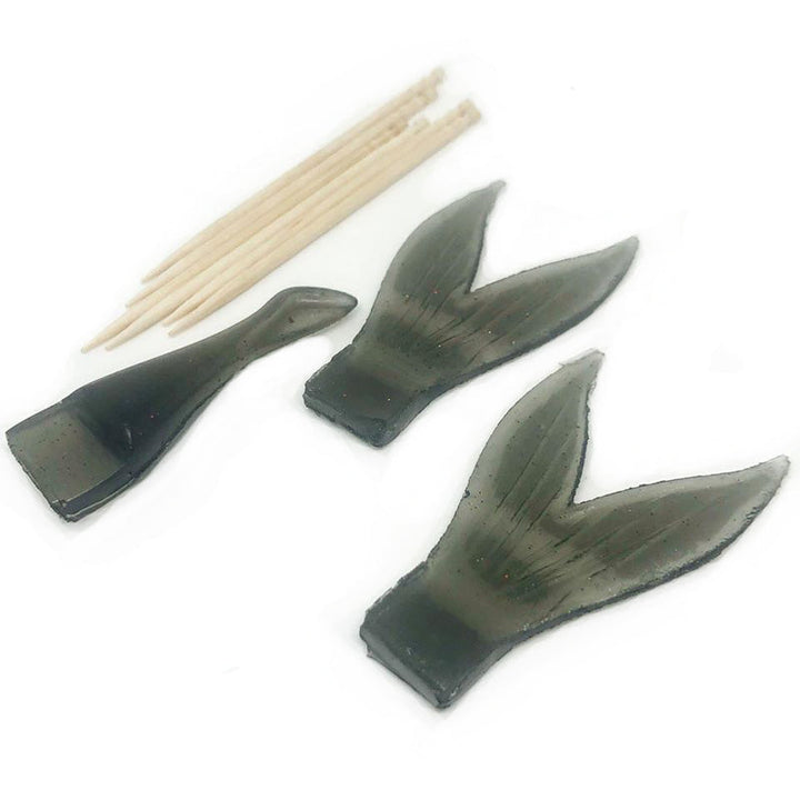 Liberty Works Lures Replacement Tails - Black-Red-Smoke-Chartreuse-Clear Red Flakes-Clear Silver Flake-Clear Blue Tint - Carolina Fishing Tackle LLC