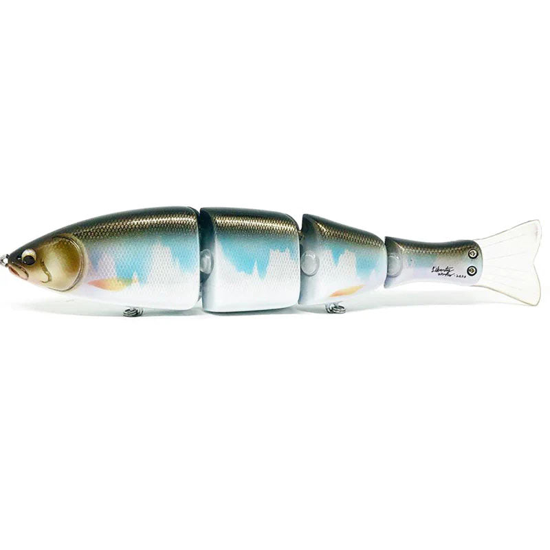 LibertyWorks OUTRAGE Swimbaits - Blue Hasu-Rainbow Trout-White Base - Carolina Fishing Tackle LLC