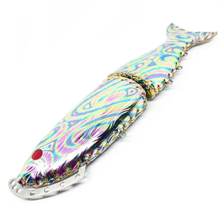 Manifold Detail Works 2020 PATIINO Swimbait (YUGO Frame) - Metallic Rainbow-Orange Rainbow-Metallic Blue - Carolina Fishing Tackle LLC