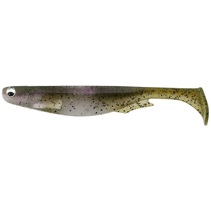Megabass 5" Spark Shad Swimbaits 5pk - Baby Bass-Green Pumpkin-Neon Pepper-Purple Haze-Rainbow Trout-Royal Gill-Scuppernong - Carolina Fishing Tackle LLC