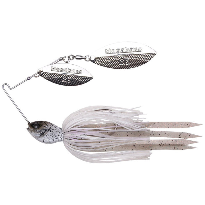 Megabass SV-3 Double Willow Spinnerbaits - Black Blue / 3/8 oz-Black Blue / 1/2 oz-Hot Tiger / 3/8 oz-White Chart / 3/8 oz - Carolina Fishing Tackle LLC