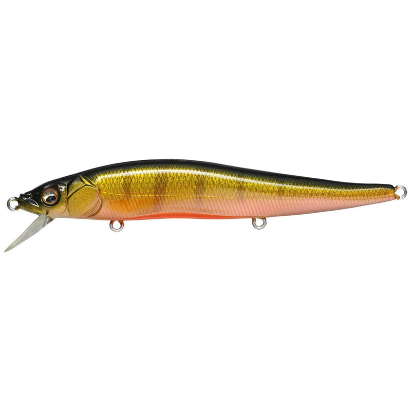 Megabass Vision 110 Jerkbaits - GG Perch OB-GG IL Tennessee Shad-GP Pro Blue-Mat Deadly Black-M Western Clown-HT Kossori Shad-Gill-ITO Natural-Table Rock SP-Perch - Carolina Fishing Tackle LLC