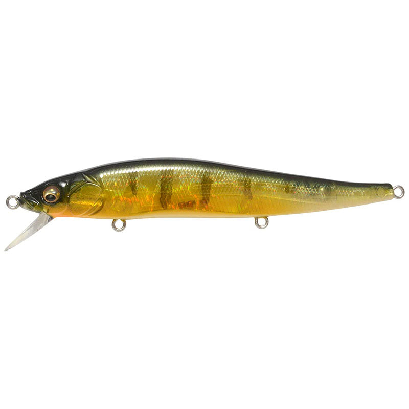 Megabass Vision 110 Jerkbaits - GG Perch OB-GG IL Tennessee Shad-GP Pro Blue-Mat Deadly Black-M Western Clown-HT Kossori Shad-Gill-ITO Natural-Table Rock SP-Perch - Carolina Fishing Tackle LLC