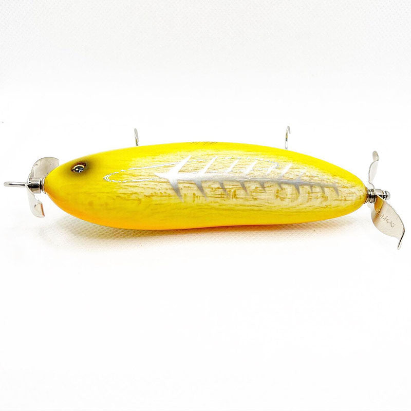 Megabass Wooden Scream-X Double Prop Topwater - Modena Bone-Peacock-Shira Hae-Wakasagi - Carolina Fishing Tackle LLC