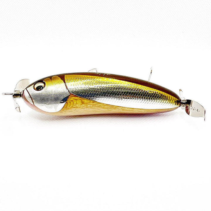 Megabass Wooden Scream-X Double Prop Topwater - Modena Bone-Peacock-Shira Hae-Wakasagi - Carolina Fishing Tackle LLC
