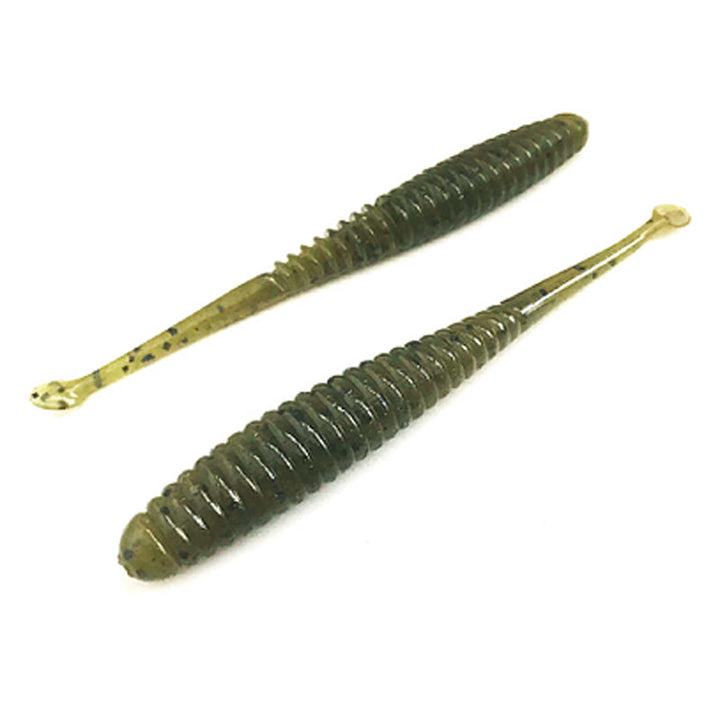 NOIKE BiteGuts 4” Kemnpa 10pk - #27 Rainbow Smoke-#34 Cinnamon Blue-#103 Dark Red-#109 Ebimiso-#118 Mossy Pumpkin-#139 Motor Oil / Gold - Carolina Fishing Tackle LLC