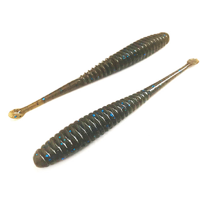 NOIKE BiteGuts 4” Kemnpa 10pk - #27 Rainbow Smoke-#34 Cinnamon Blue-#103 Dark Red-#109 Ebimiso-#118 Mossy Pumpkin-#139 Motor Oil / Gold - Carolina Fishing Tackle LLC